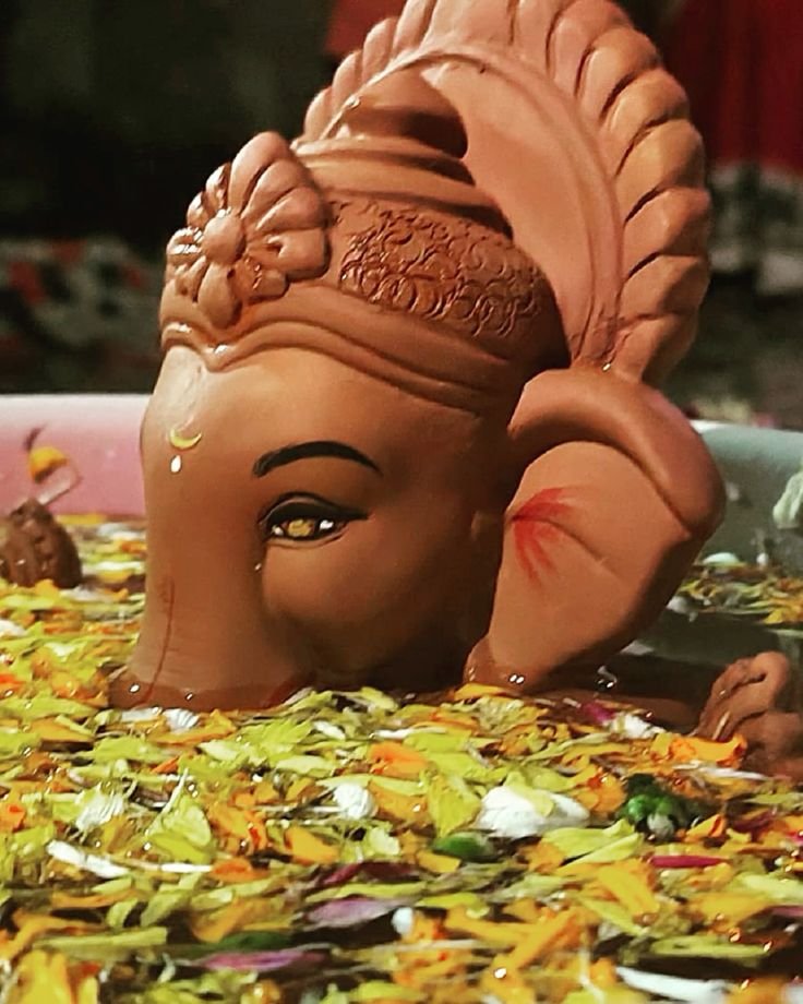 bappa visarjan caption in marathi