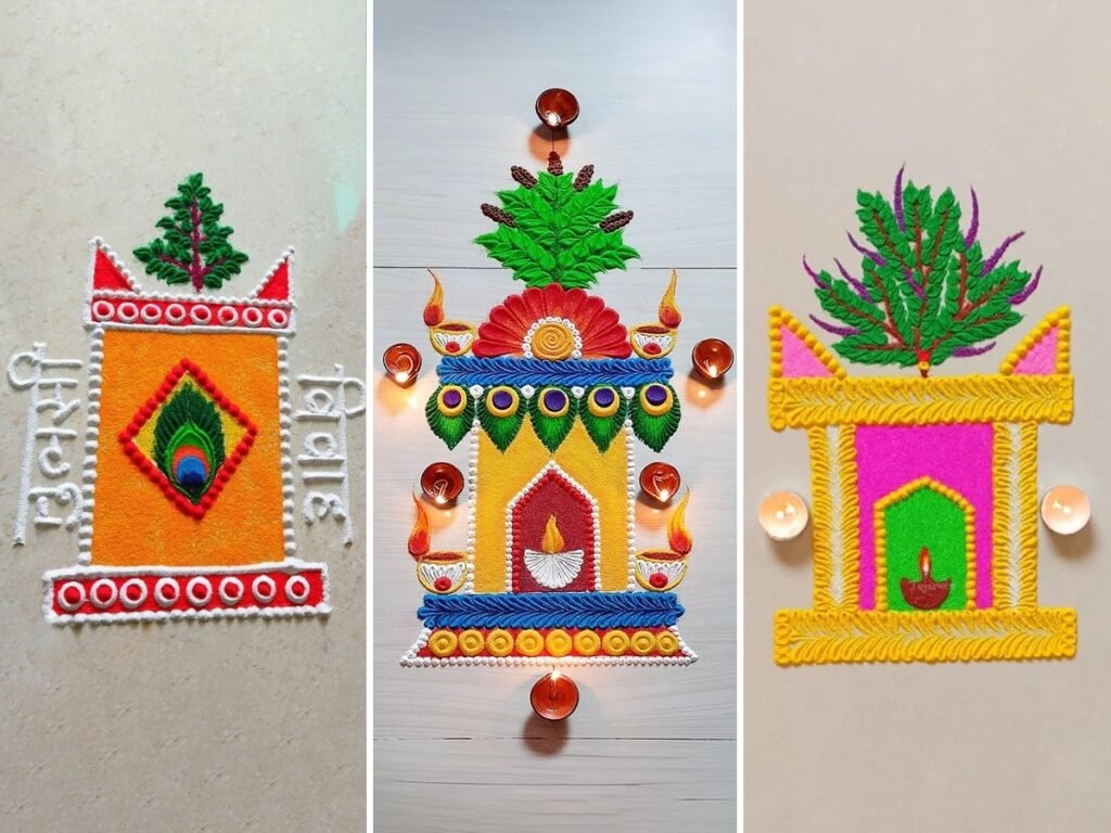 best rangoli for tulsi vivah