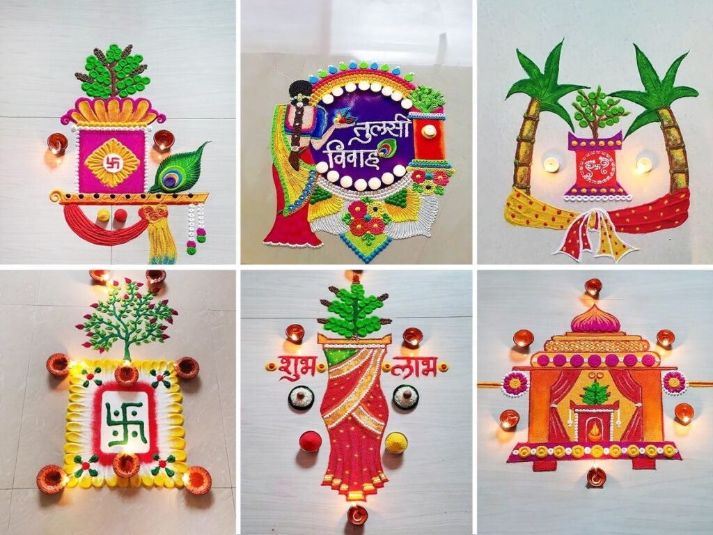rangoli designs for tulsi vivah​ 2